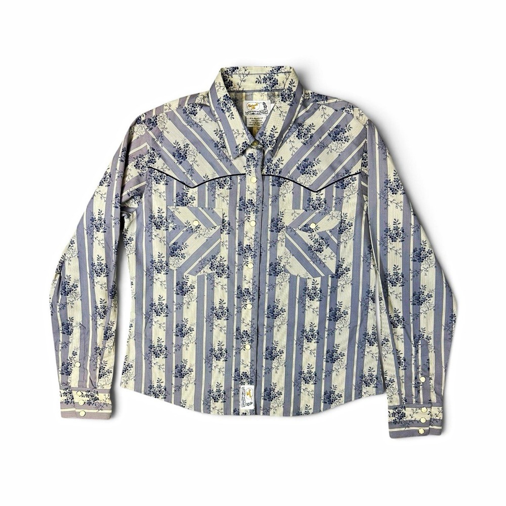 Panhandle Slim Retro Western Wear VTG Long Sleeve Pearl Snap Shirt Men's Large